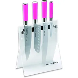 DICK Acryl-Messerblock 4 Knives PINK SPIRIT 4-teilig