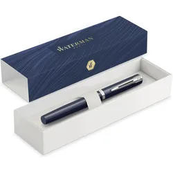 Waterman, Schreibstifte, Füllfederhalter IMPRESSION blauer Lack CT M Blau Geschenkbox (1x)
