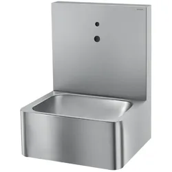 KEMMLIT - Handwaschbecken mit hoher Rückwand Mit 2 Armaturenbohrungen Ø 22 und Ø 30