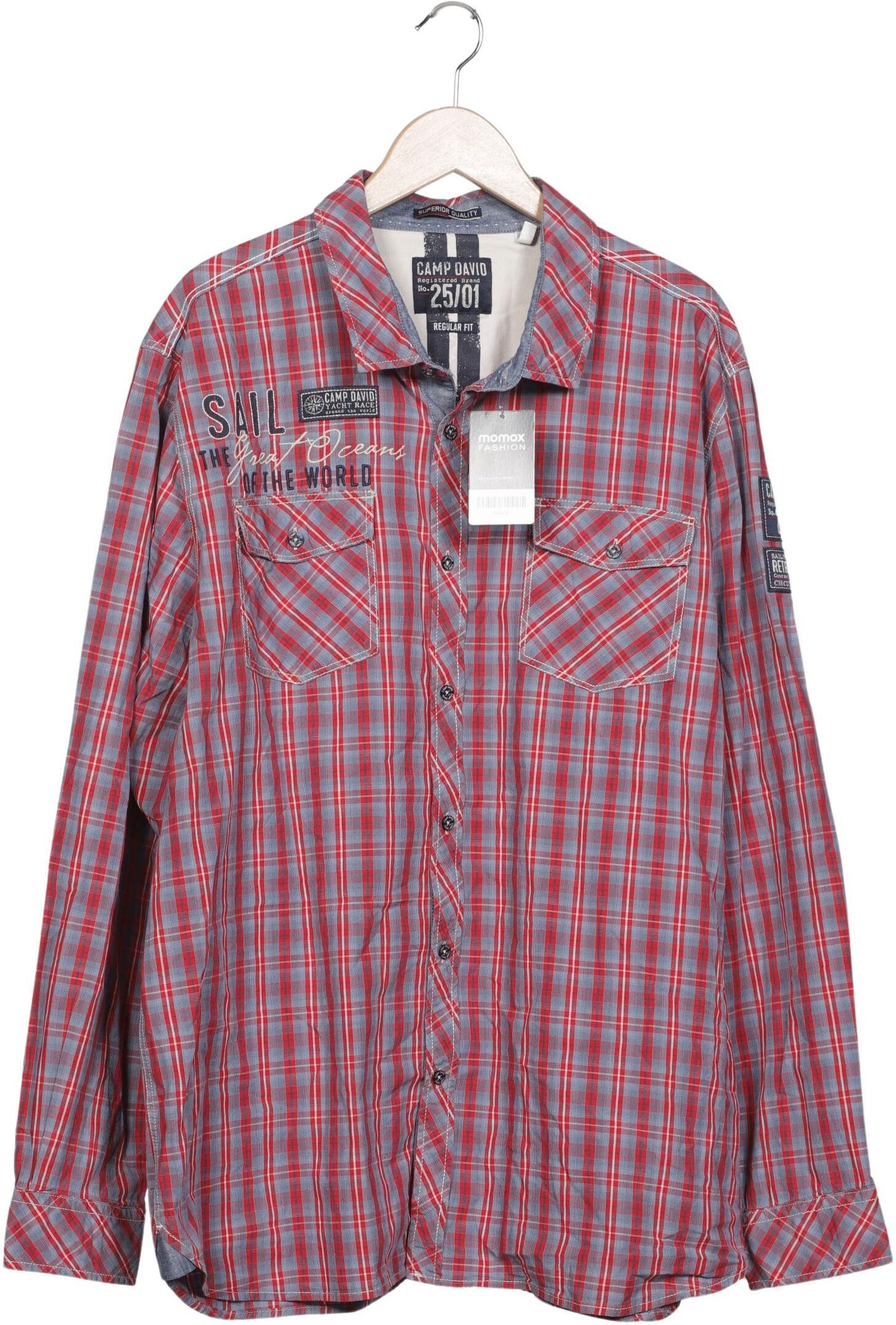 Camp David Herren Hemd, Mehrfarbig, Gr. 3Xl, Baumwolle - Second Hand