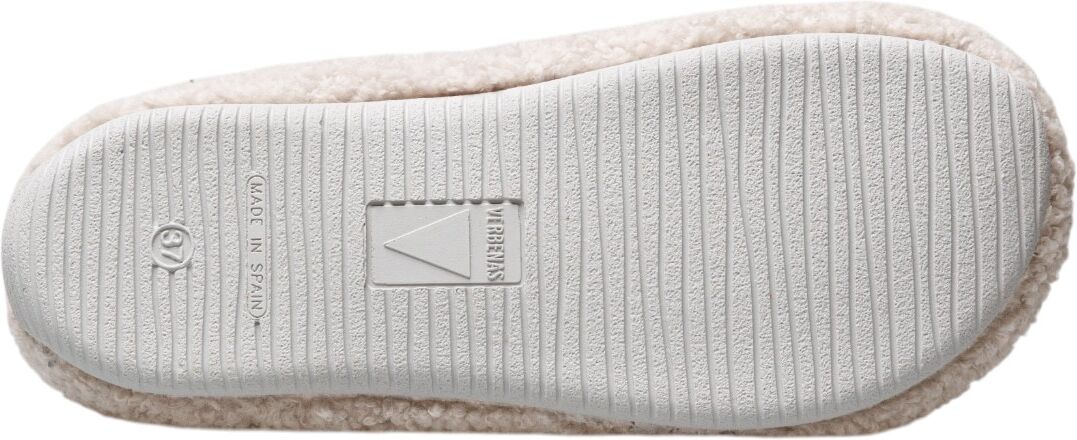 Pantoffel VERBENAS "YORK GALES", Damen, Gr. 38, wärmend, beige (hellgrau), Textil, unifarben, Schuhe Pantoffel, Pantoffel, Hausschuh, Homeslipper zum Schlupfen