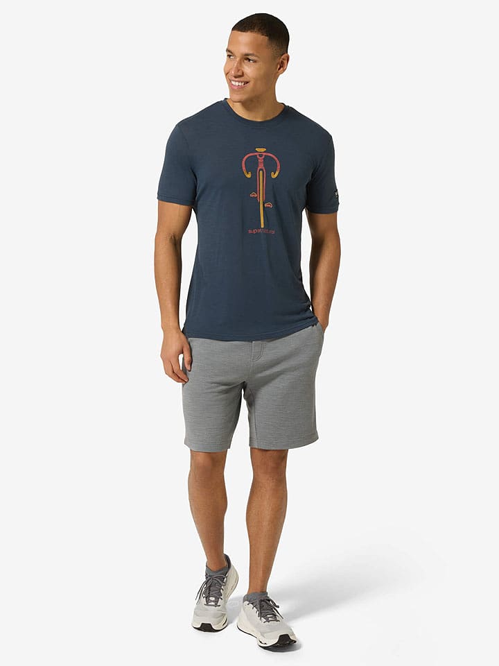 super.natural Trainingsshirt "Vintage Bike" in Dunkelblau - XXL