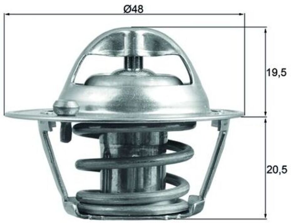 Thermostat d'eau MAHLE TX 204 82D