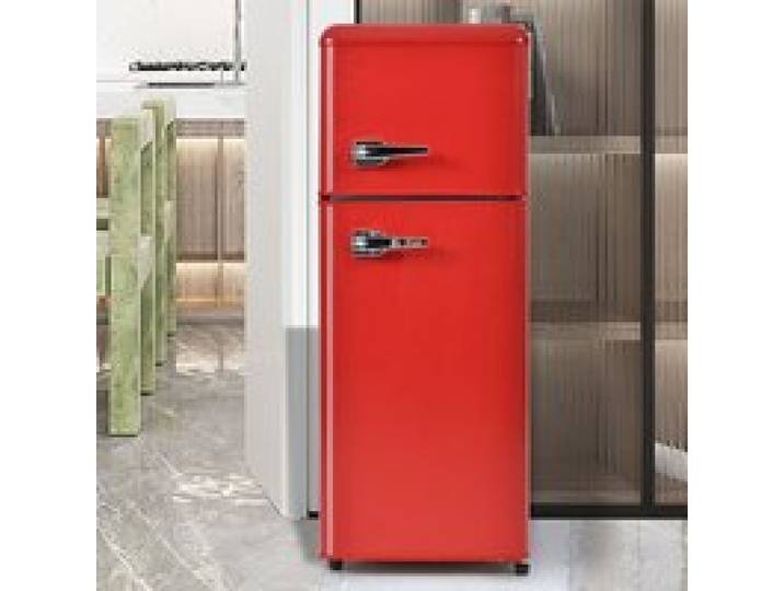 Réfrigérateur Congélateur Haut - OEM - Rouge - 92L - Statique - Vintage