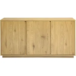 Skandinavisches Sideboard mit heller Holzoberfläche Eiche 3 Türen B140 cm MILLOR