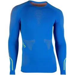 UYN Ambityon langarm Funktionsshirt Herren french blue/orange shiny/yellow shiny L/XL
