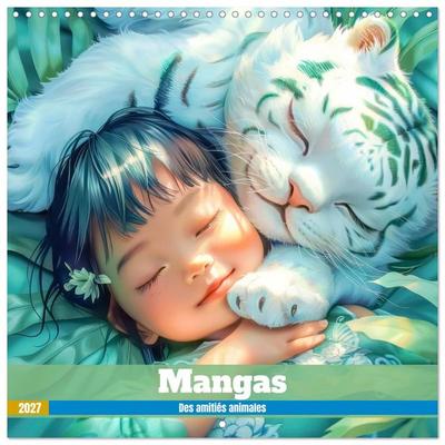 Mangas – Des amitiés animales (Calendrier mural carré 2027 30x30 cm) Calendrier double avec une page pour vos prises de notes