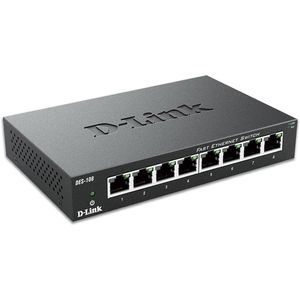 D-Link Switch DES-108/E, unmanaged, 8-Port, 100 Mbit/s