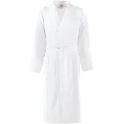 Bademantel inkl. Gürtel Weiss Größe L Walkfrottier Kimonoform unisex