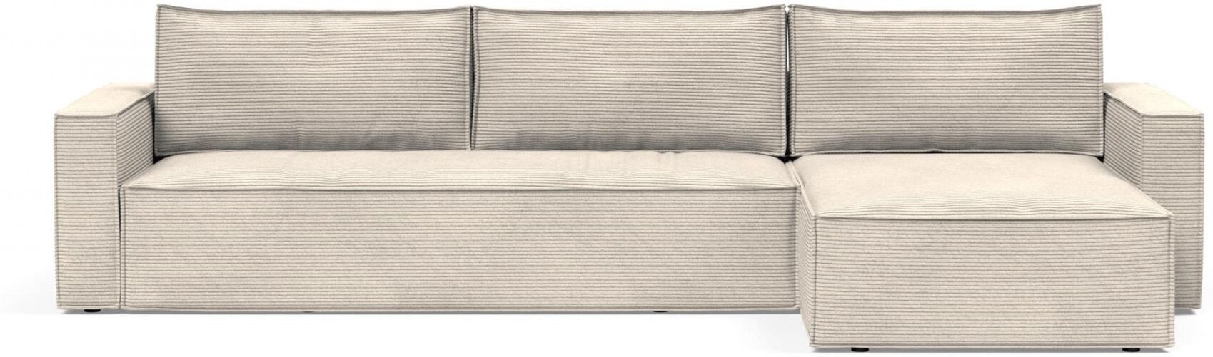 Ecksofa INNOVATION LIVING ™ "Newilla, bequemes L-Form Sofa mit Funktion & Bettkasten, B: 340cm", weiß (ivory), B:341cm H:65cm T:176cm, Sofas, Ecksofa, 10cm Pocket Spring Komfort, großer Stauraum, stabile Stahlkonstruktion