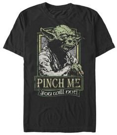 Men's Big & Tall Yoda Pinch Tops & Tees by Mad Engine in Black (Size 5XL)