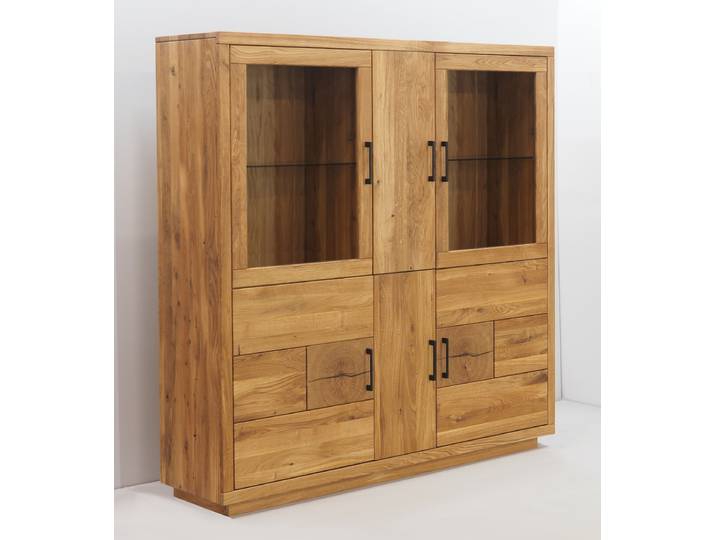 Highboard Windsor aus massivem Eichenholz – Montierte Lieferung – 3%-Vorkasse-Rabatt