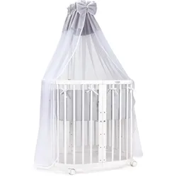 BABYBETT WHITE, 7in1 mit Matratze