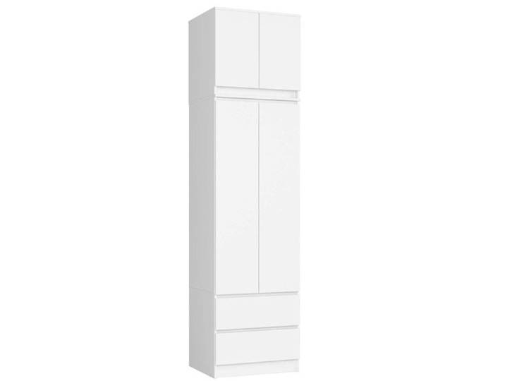 Armoire avec surmeuble AKORD S60 Blanche 60 cm 2 portes 2 tiroirs façade Blanche 3 étagères 60x51x234 cm