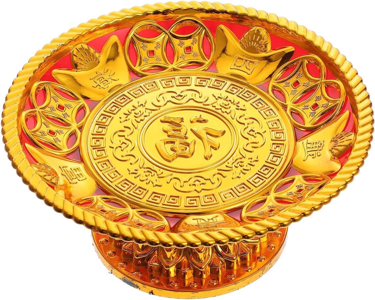 Klassieke gouden fruitschaal en decoratieve opbergbak - 18 x 8 cm - Goud