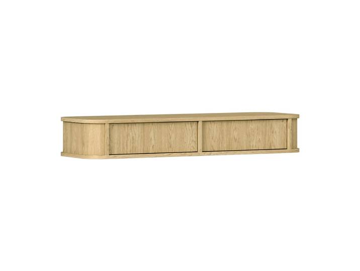Console coiffeuse murale panneaux stratifiés marron