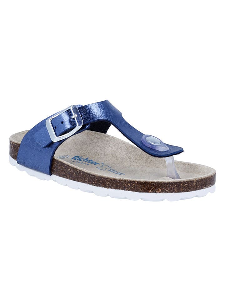Richter Shoes Zehentrenner "Bio" in Blau - 29