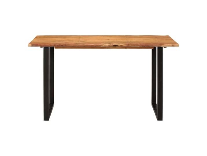 HBBMGYD Esstisch, 140 x 70 x 76 cm, Akazienholz, robust Massives Akazienholz, Stahlbeine, Industrial & Rustikaler Stil, Einfache Montage, Einzelstück