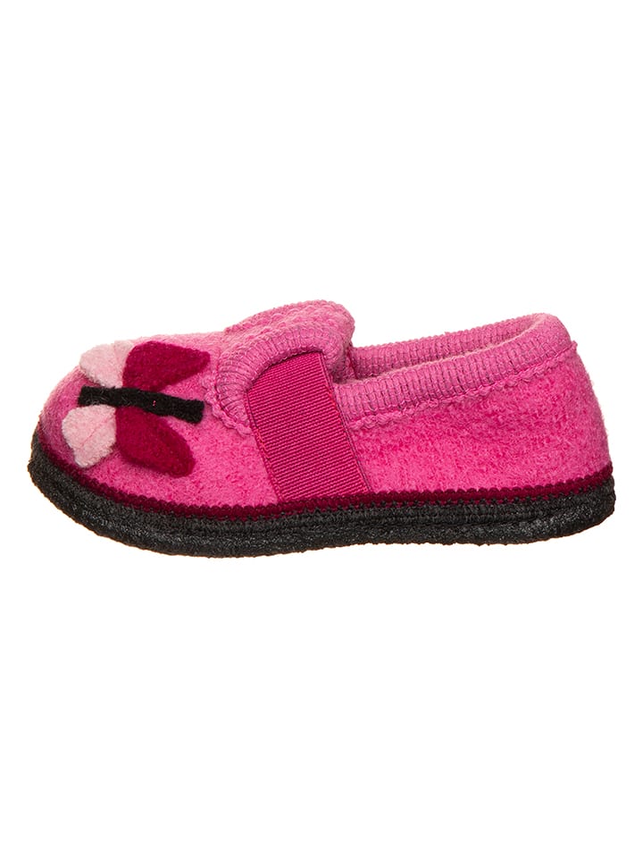 lamino Hausschuhe "Schmetterling" in Pink - 23
