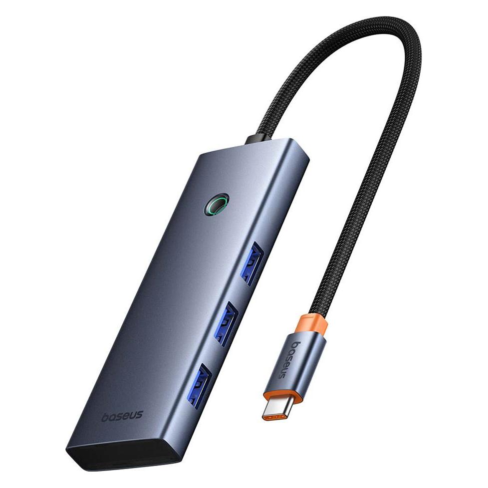Baseus Hub 7in1 UltraJoy, USB-C - HDMI, 3xUSB 3.0, PD, SD/TF (grey) (USB-C, 7 Ports) (B00052803811-00)