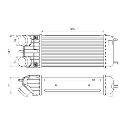 VALEO Ladeluftkühler 818385 für Peugeot Citroën (DF-PSA)