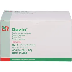 Gazin Tupfer Pflaumengroß Steril Gr. 3 400 ST