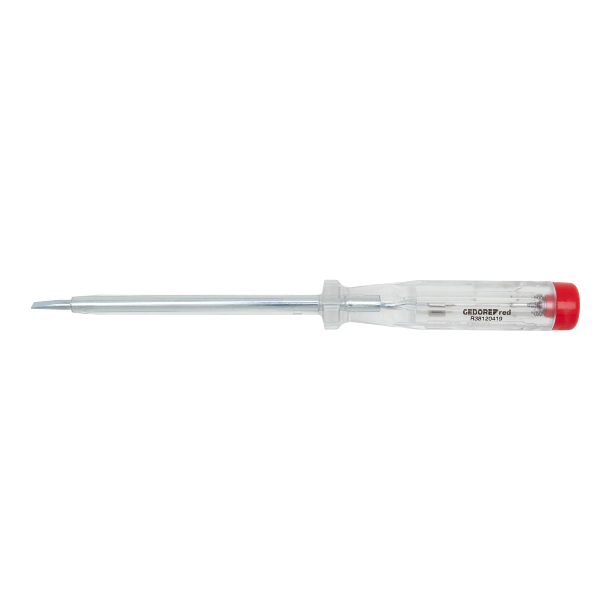 Gedore red Phasenprüfer mit Schlagzähler, Messbereich 220 - 250 Volt, mit Abrutschschutz, Klingenlänge 140 mm, R38120419 (3301421)