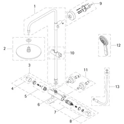 HSK Ersatzteile Griff Umsteller (Chrom), E98554-18-41 E98554-18-41