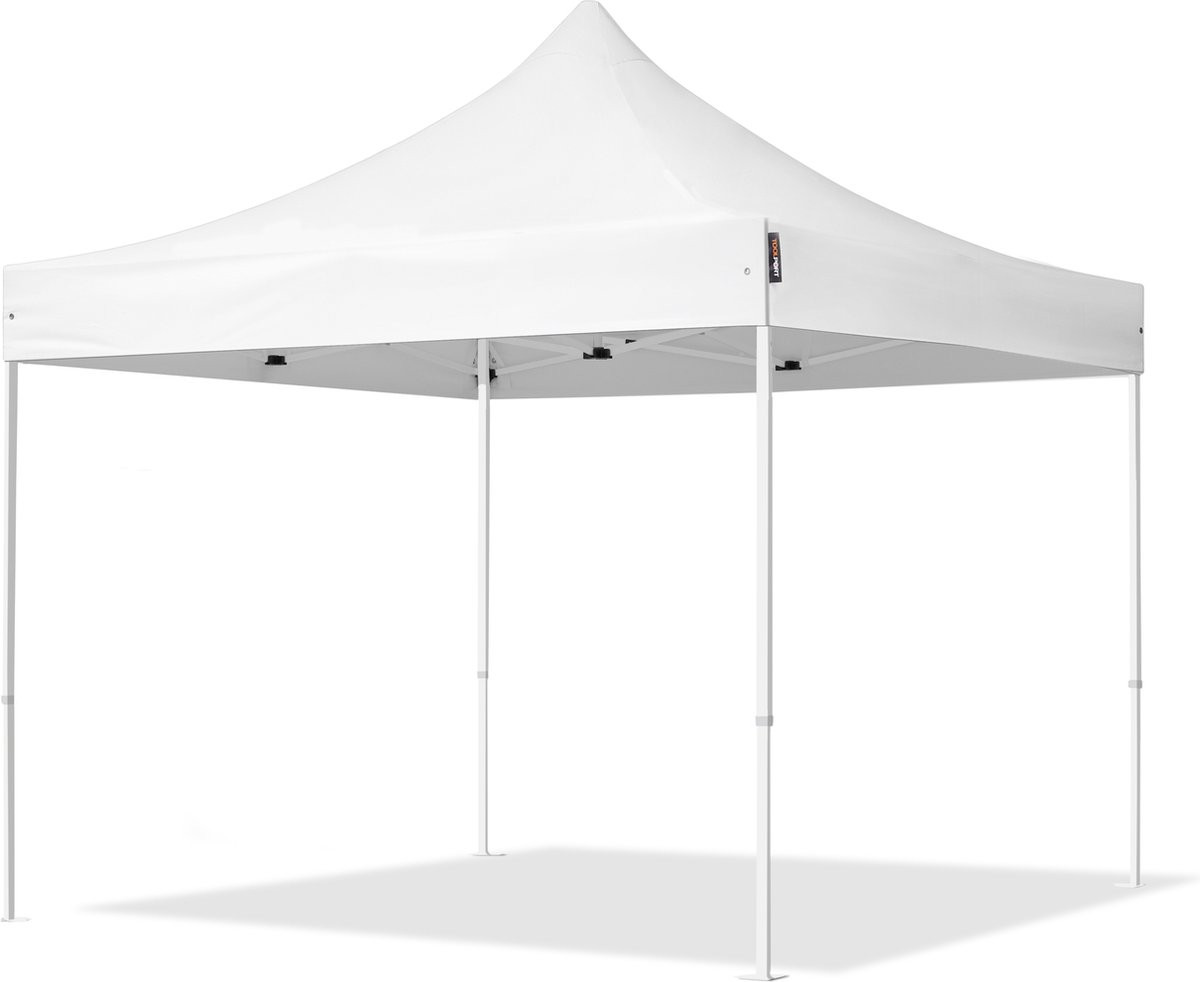 TOOLPORT Partytent Economy 3x3 m wit met stalen frame en polyester dakzeil