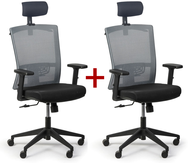 B2B Partner Bürostuhl FELIX, 1+1 GRATIS, grau