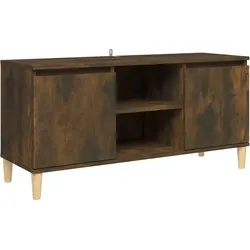 Helloshop26 - Multimedia-TV-Ständer TV-Regal Sideboard TV-Schrank für Esszimmer Wohnzimmer Schlafzimmer mit Massivholzbeinen 02_0026856