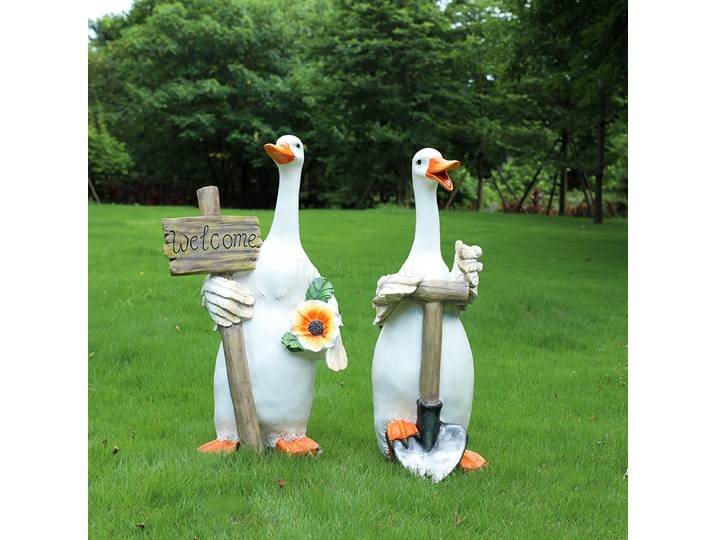 Simulation de canard, décoration de cour, paysage, maternelle, artisanat en résine, Simulation d'animaux, dessin animé, Sculpture de canard, ornements
