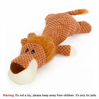 Safari Series Ultra Resilient Squeaky Pet Toy lion