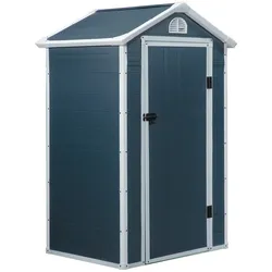 STILVORA Gartenschuppen Metall Grau 134x104x204 cm mit Belüftung und Türverriegelung