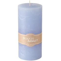 Boltze Stumpenkerze Casual, 15 cm, Ø 7 cm, Hellblau