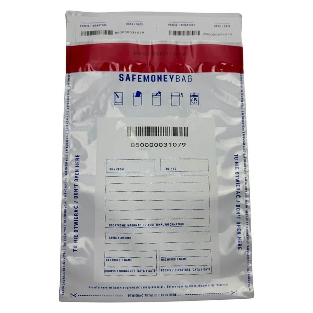 Bestpak SAFEMONEYBAG Koperty bezpiecznie depozytowe transparent B5 190x260+35 100 szt (B5, 100x) (5905868662177)