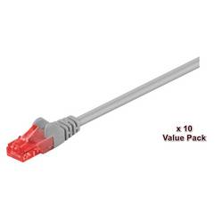 MicroConnect V-UTP603VP RJ45 Patchkabel 3 m Grau 10 St.