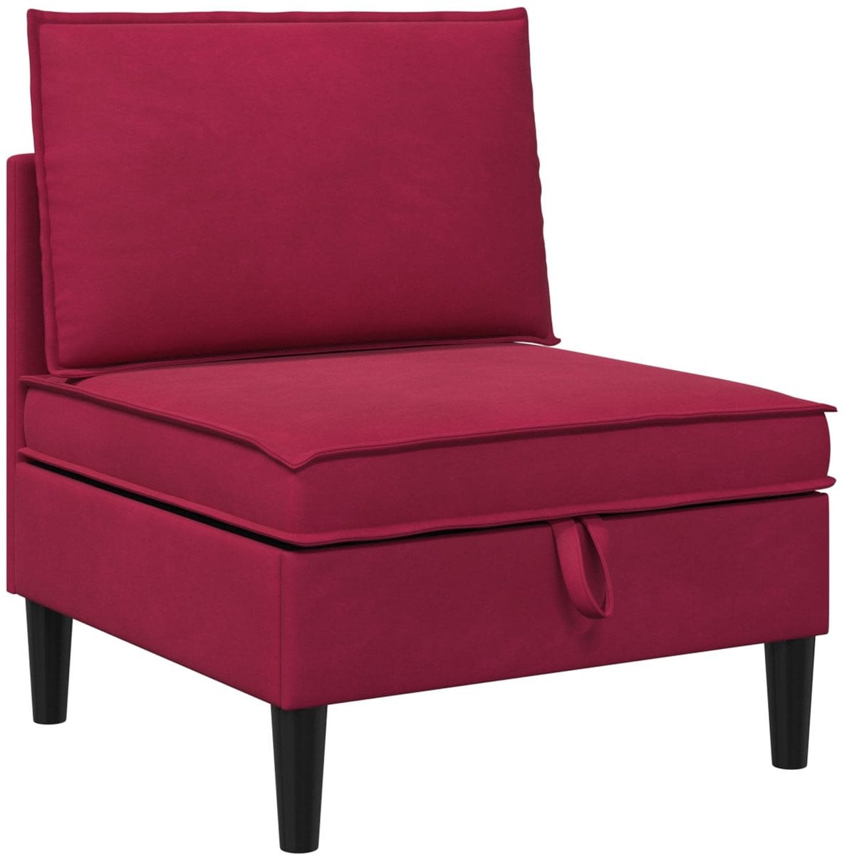 vidaXL Moderne Sofa met Opslagruimte in Wijnrood Fluweel