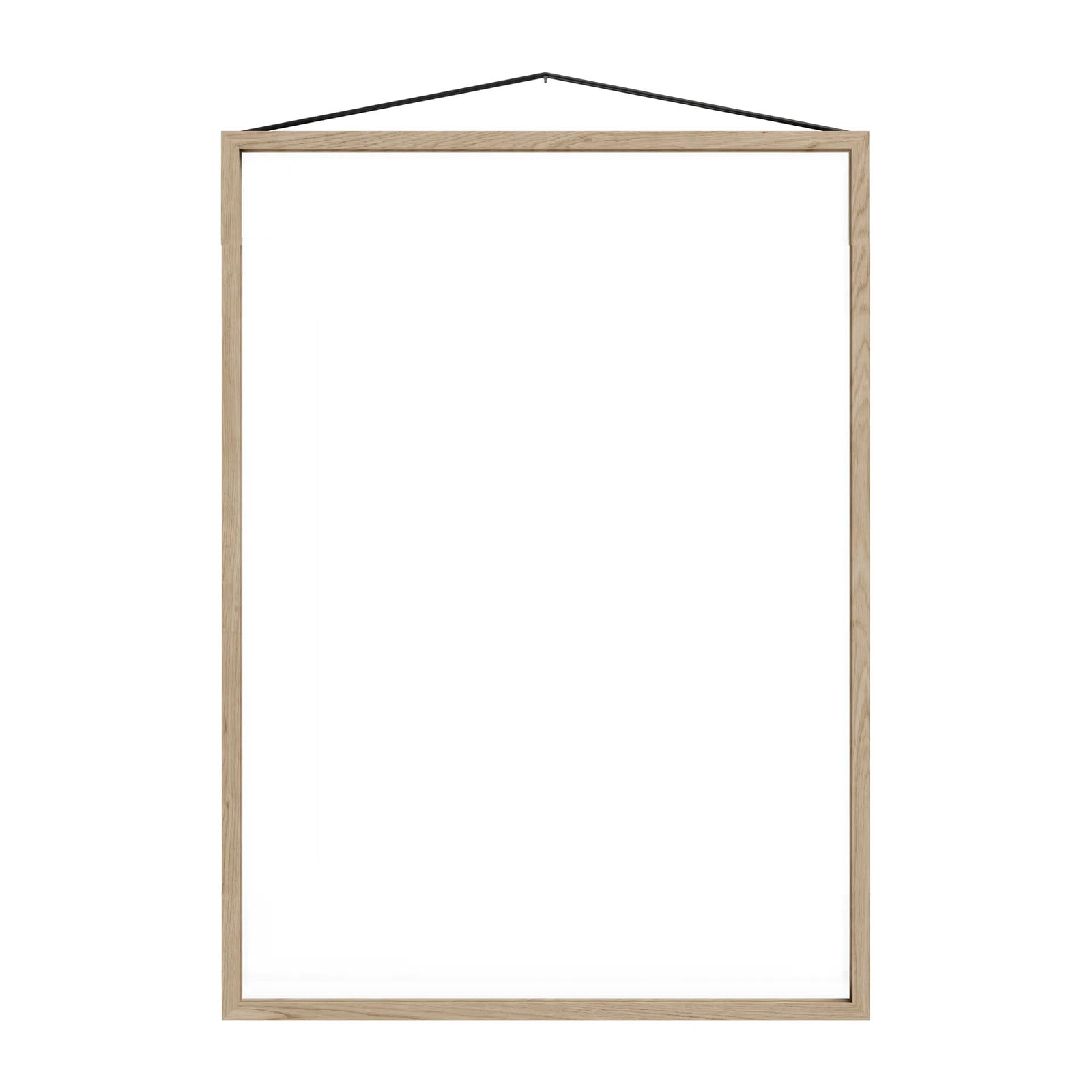 MOEBE Eikenhouten Lijst met Transparant Glas en Zwart Frame, 50 x 70 cm