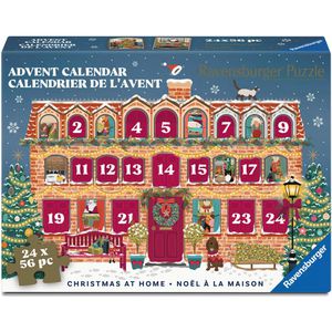 Ravensburger Adventskalender 12002014, Puzzle, gefüllt mit 24 Weihnachts-Puzzles, 37 x 27 cm