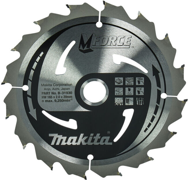 Lame de scie Makita M-FORCE 165x20x16Z (B-31930)