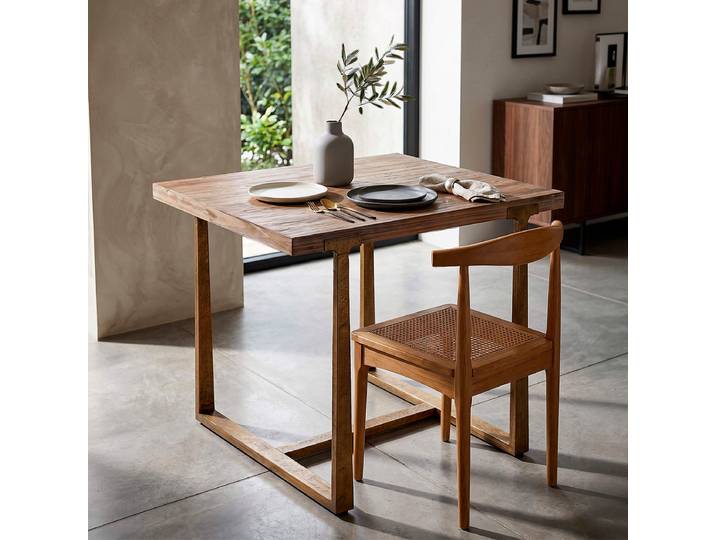 Table à manger carré 2 personnes Elowen Bois