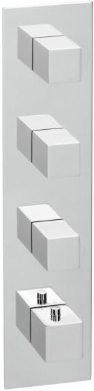 Herzbach Logic XL Fertigmontageset 11.523000.2.01 Universal-Thermostat-Modul, eckige Armaturenblende, chrom