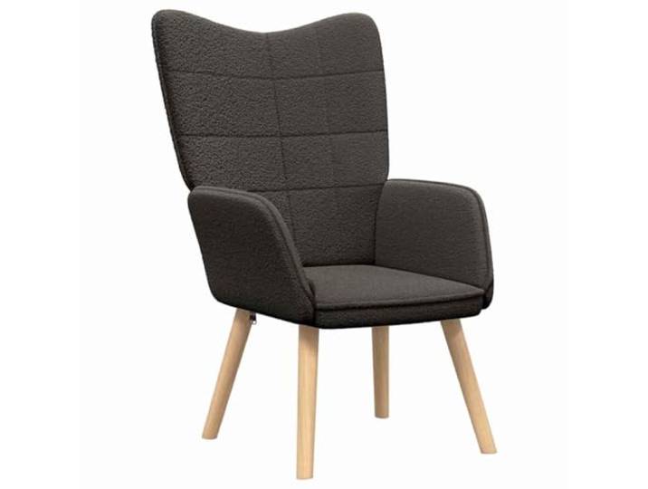Sessel Dunkelgrau 62 x 67 x 95,5 cm aus Sherpa Stoff Sherpa-Gewebe, Kautschukbeine, weiches Material, modernes Design, leicht zu pflegen