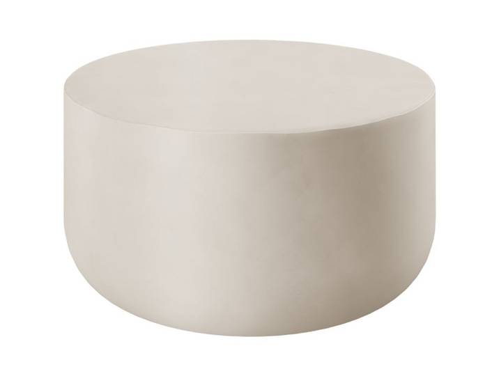 Table basse - TECTAKE - Table basse ronde RONAN design minimaliste pour intérieur ou extérieur Ø 80 x 39 5 cm - Beige