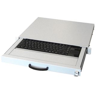 Aixcase 48.3cm Tastaturschublade 1HE DE USB Touchpad beige