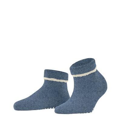 Haussocken ESPRIT "Cozy", Damen, Gr. 39-42, Sockengröße, blau (light denim), Materialmix, unifarben, normal, Socken, mit verstärkten Belastungszonen atmungsaktiv, geruchshemmend
