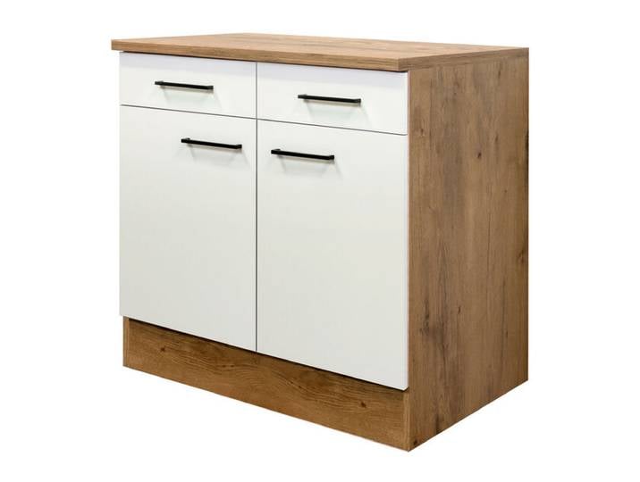 Küchen Unterschrank AVILA V Eiche /weiß matt