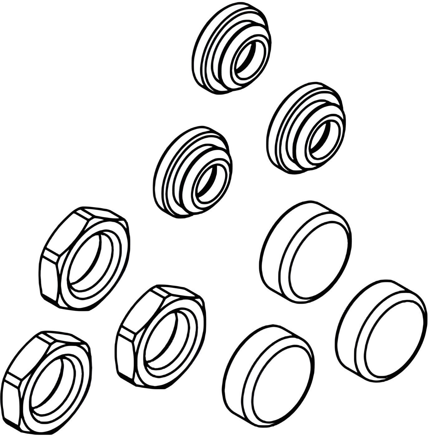 Hansgrohe replacement nut and cap 92696000