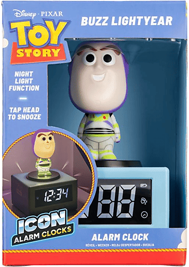 Despertador - Sherwood Toy Story Buzz Lightyear, Funciona con 2 pilas AAA